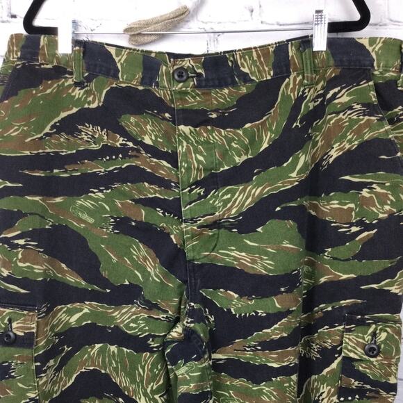 Tru-Spec Tiger Stripe Cam Cargo Flap Pockets Button Fly Drawstring Hem Pants 2XL - Picture 2 of 11